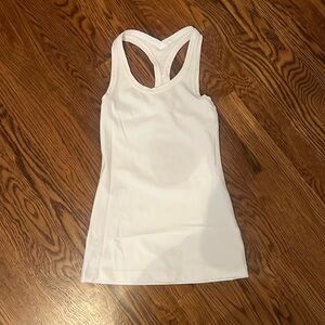 white lululemon racer back tank